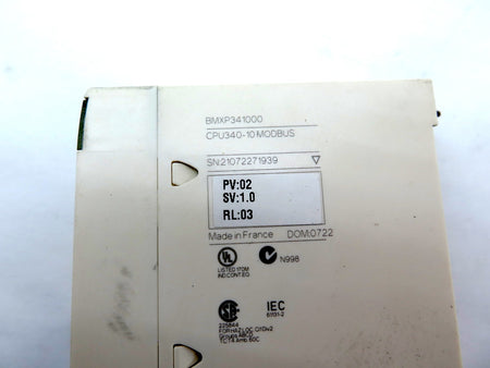 Schneider Electric BMXP341000 CPU340-10 Modbus Module - Advance Operations