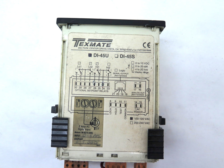 Texmate DI-45U Smart Digital Meter Panel Mount 120Vac - Advance Operations