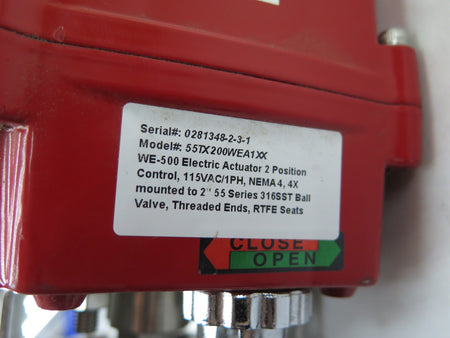 Triac 55-TX-200/WEA1-XX / 55TX200WEA1XX 2" Ball Valve & Actuator - Advance Operations