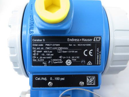Endress + Hauser PMC71-D758/0 Cerabar S Pressure Transmitter - Advance Operations