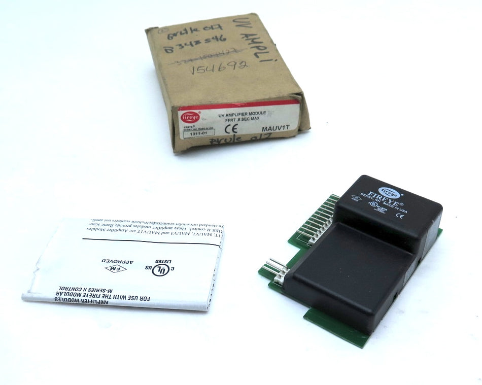 Fireye MAUV1T UV Amplifier Module FFRT .8 SEC Max - Advance Operations