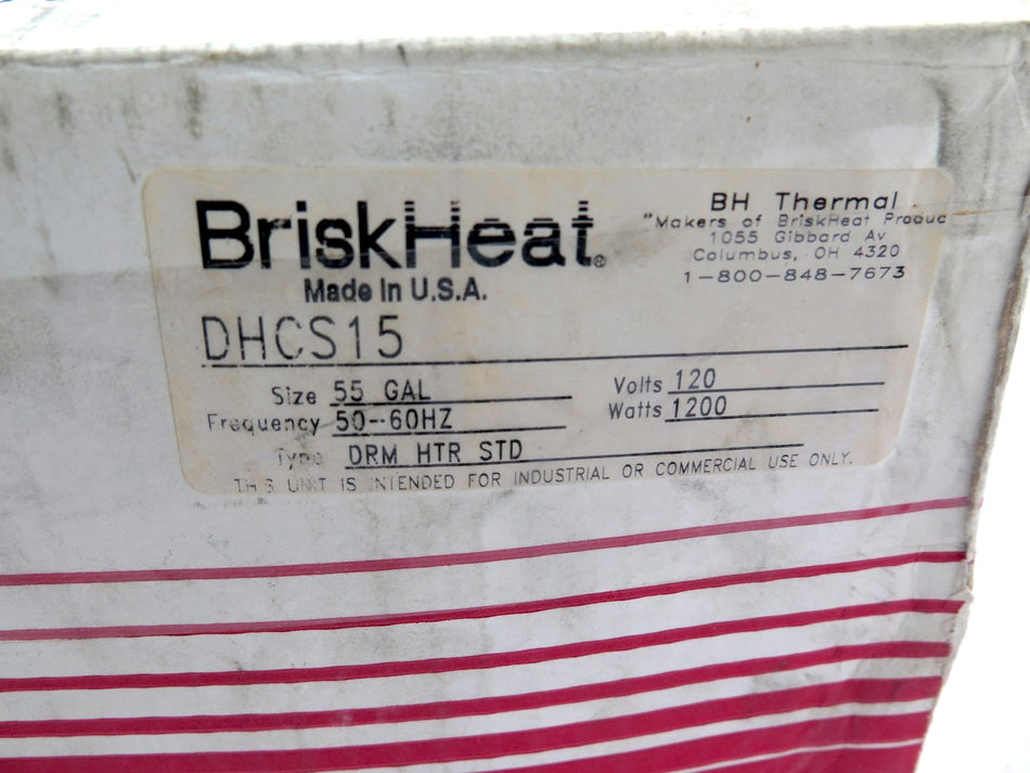 BriskHeat DHCS15 Heavy Duty / Pail Heater Silicone Rubber - Advance Operations