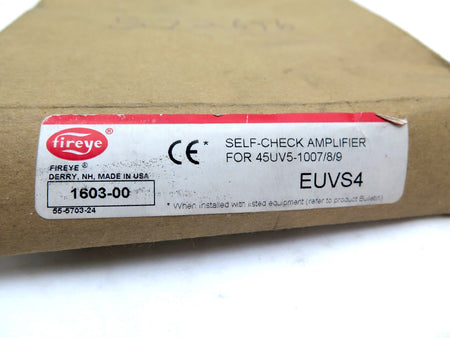 Fireye EUVS4 Self-Check Amplifier Module For 45UV5-1007/8/9 - Advance Operations
