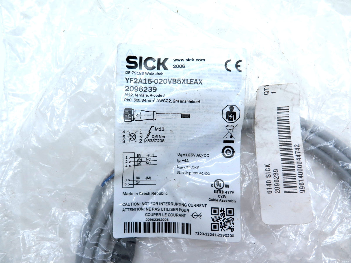 Sick YF2A15-020VB5XLEAX Sensor Cable - Advance Operations