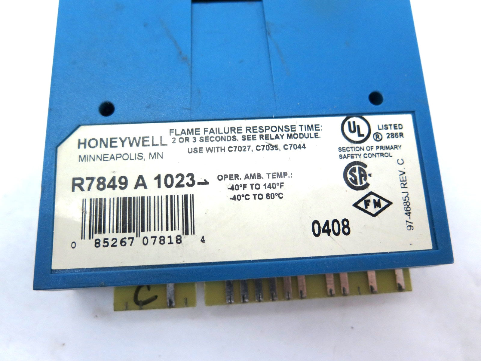 Honeywell R7849 A 1023 Ultraviolet UV Flame Amplifier Module - Advance Operations