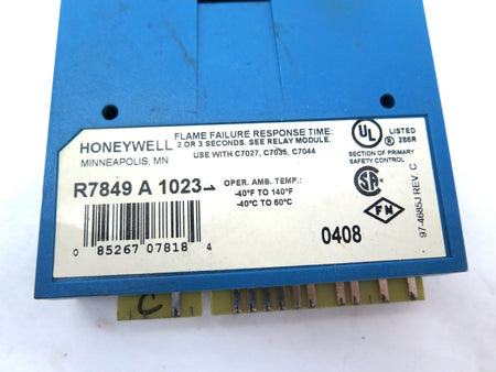 Honeywell R7849 A 1023 Ultraviolet UV Flame Amplifier Module - Advance Operations