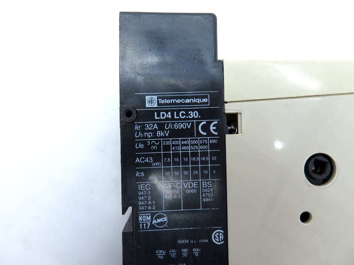 Telemecanique LD4LC.30. Motor Starter 32A Without Overload Relay - Advance Operations