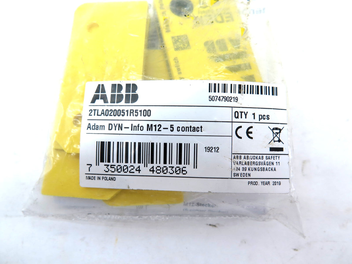 ABB 2TLA020051R5100 Safety Sensor Eden Adam DYNInfo M12-5 Contact - Advance Operations