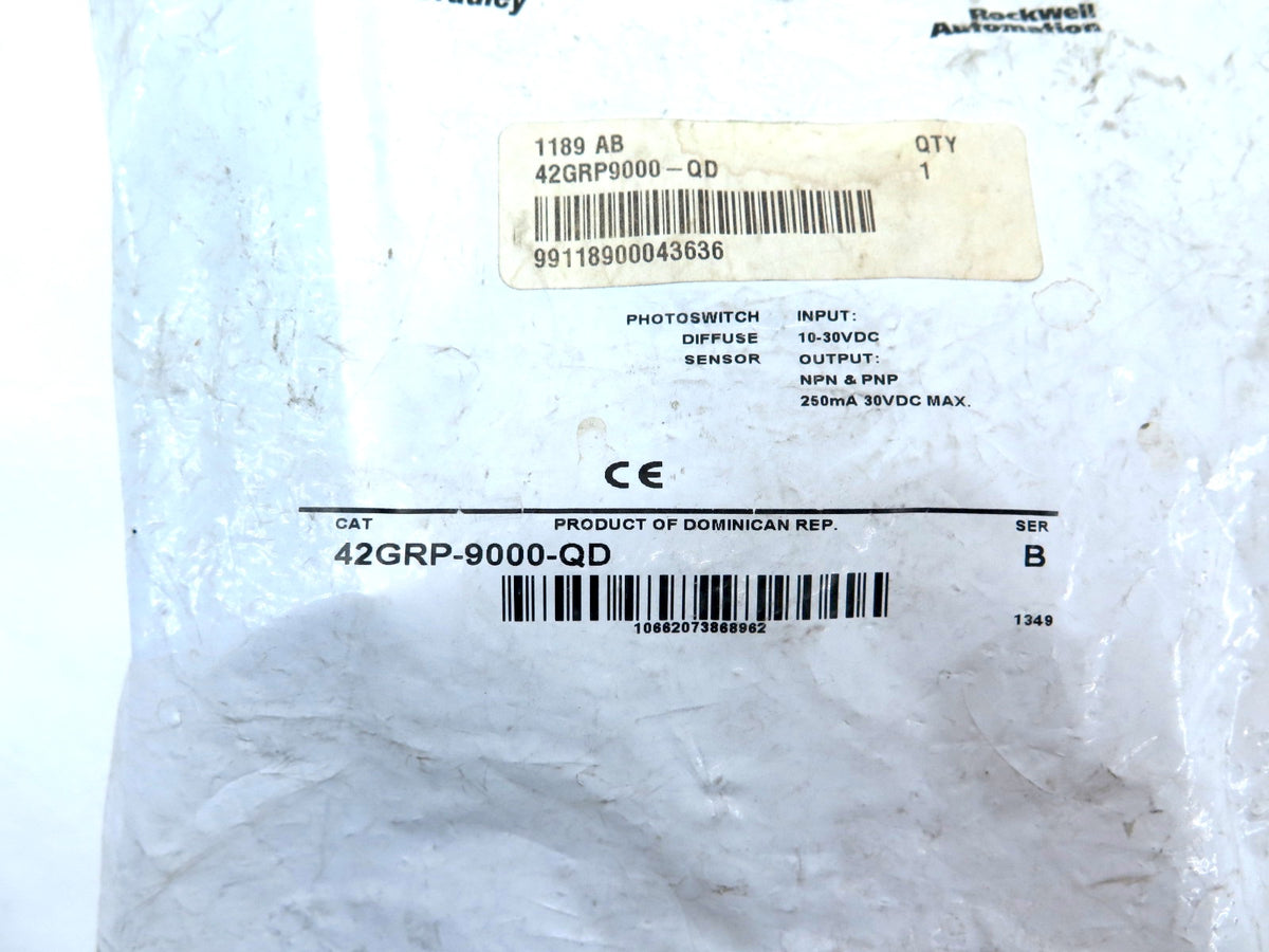 Allen-Bradley 42GRP-9000-QD PhotoSwitch Diffuse Sensor - Advance Operations