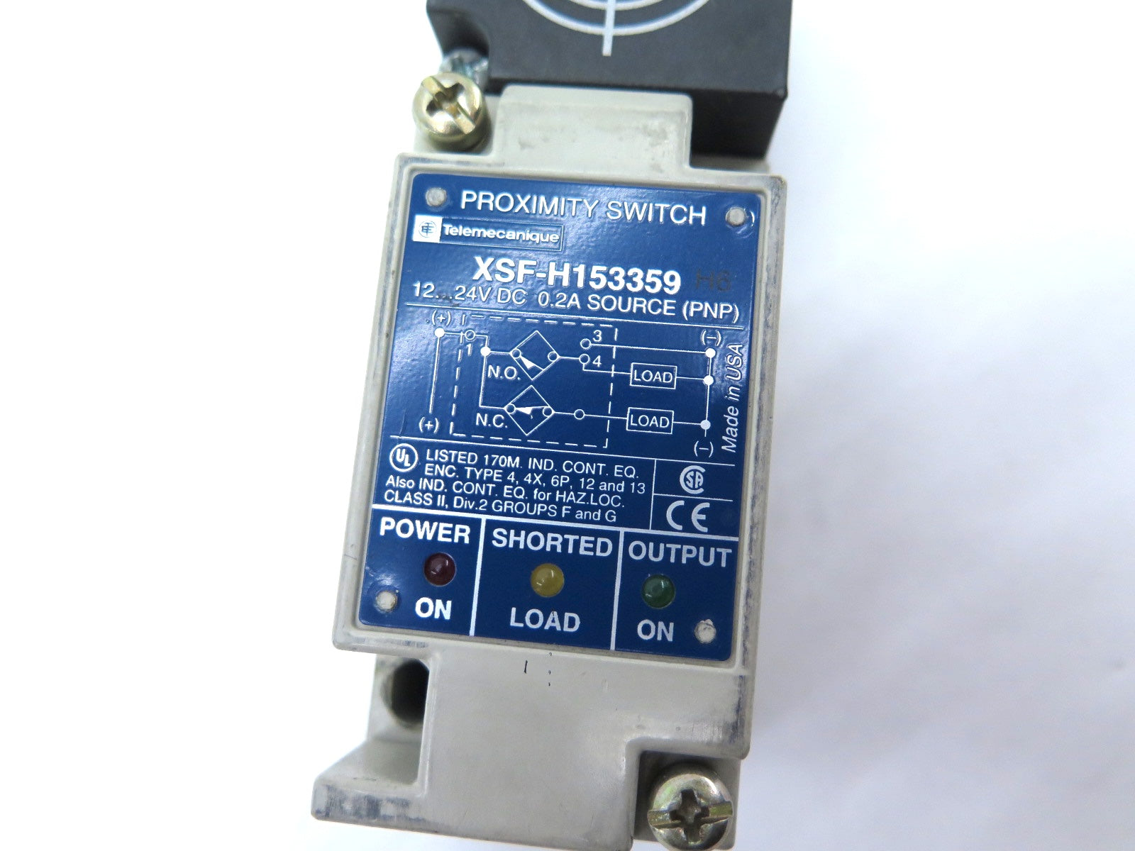 Telemecanique XSF-H153359 Inductive Proximity Switch - Advance Operations