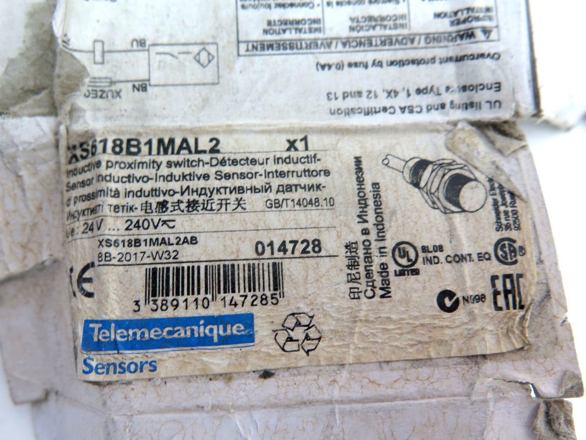 Telemecanique XS618B1MAL2 Inductive Proximity Sensor - Advance Operations