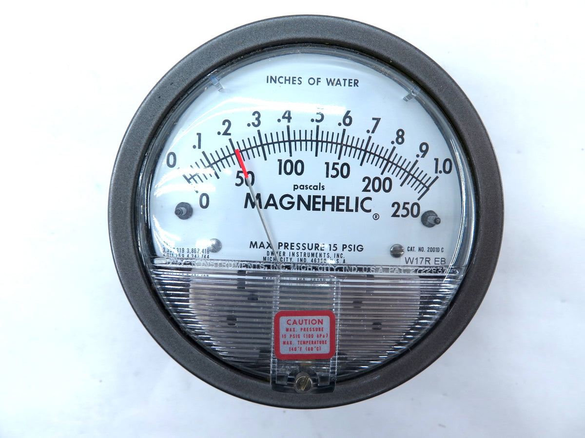 Dwyer 2001 D W17R Magnehelic Differential Pressure Gauge - Advance Operations