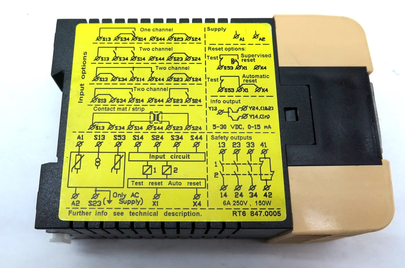 Jokab Safety RT6115VAC / RT6 847.0005 Control Safety Relay - Advance Operations