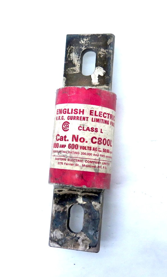 English Electric C800L Current Limiting Fuse 800A 600V - Advance Operations