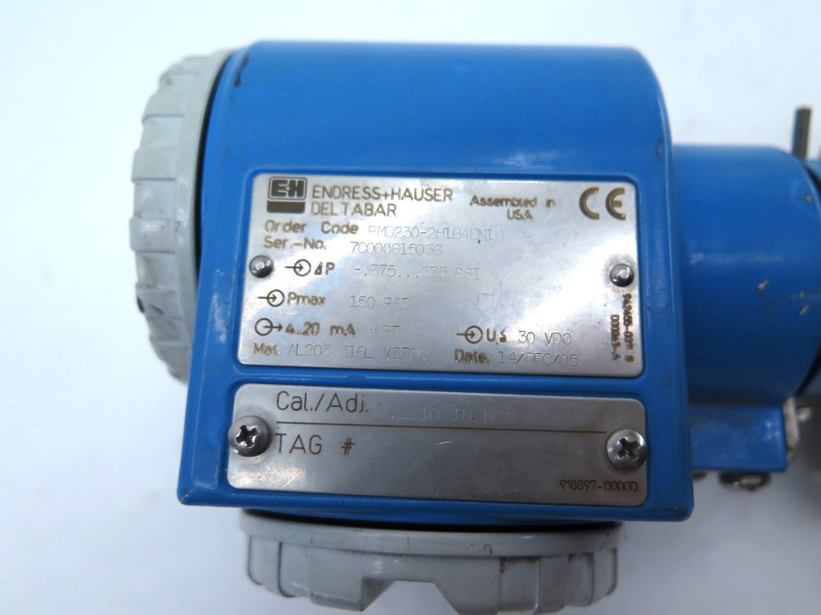 Endress + Hauser PMD230-2H1B4EM1D Deltabar S PMD230 Pressure Transmitter - Advance Operations
