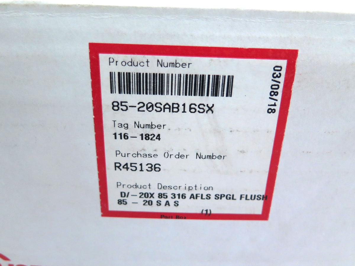 Flowserve 85-20SAB16SX Mechanical Seal - Advance Operations