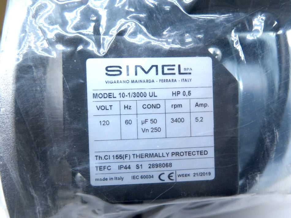 Simel / Riello 10-1/3000 UL Electric Motor 0.5HP 120Vac 5.2A - Advance Operations