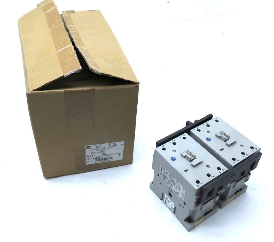 Allen-Bradley 104-C60D22 Reversing Contactor 32KW / 50 HP NEW IN BOX - Advance Operations