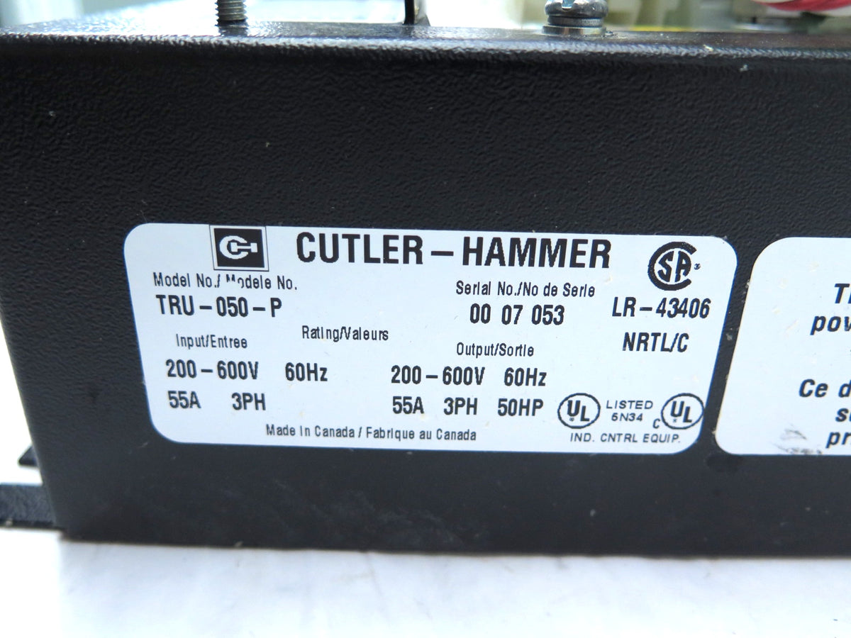 Cutler Hammer TRU-050-P Soft Start Controller 50HP 55A 200-600Vac 3Ph - Advance Operations