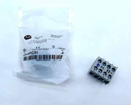 Allen-Bradley 100-KFC31 Auxiliary Contact Block 600Vac Max 10A LOT OF 2 - Advance Operations