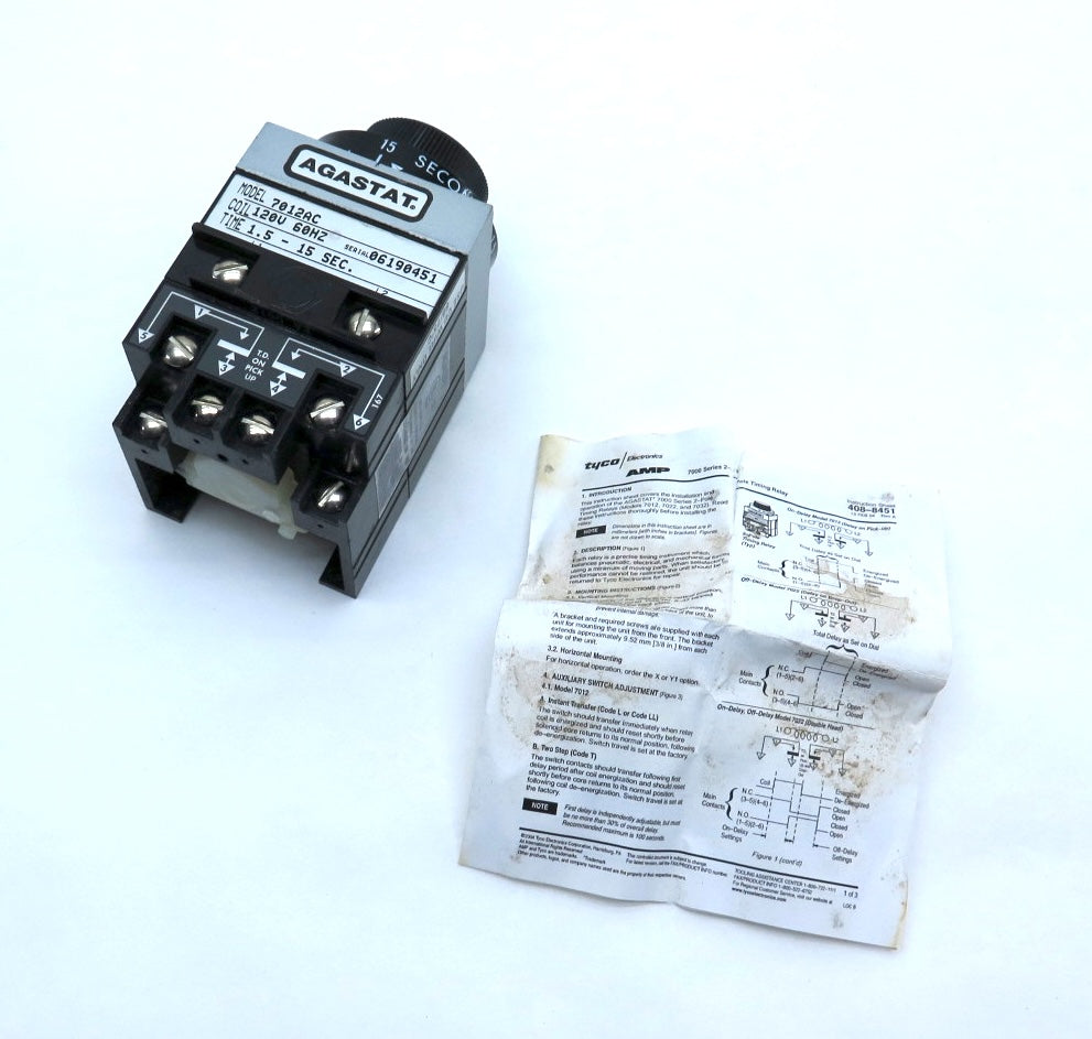 Agastat 7012AC Time Delay Relay 120V 60Hz - Advance Operations