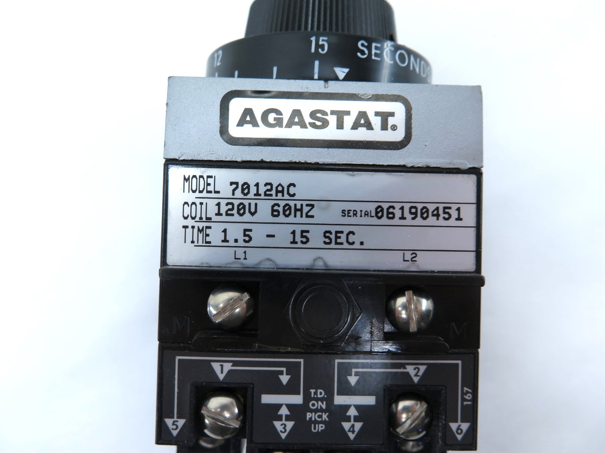Agastat 7012AC Time Delay Relay 120V 60Hz - Advance Operations