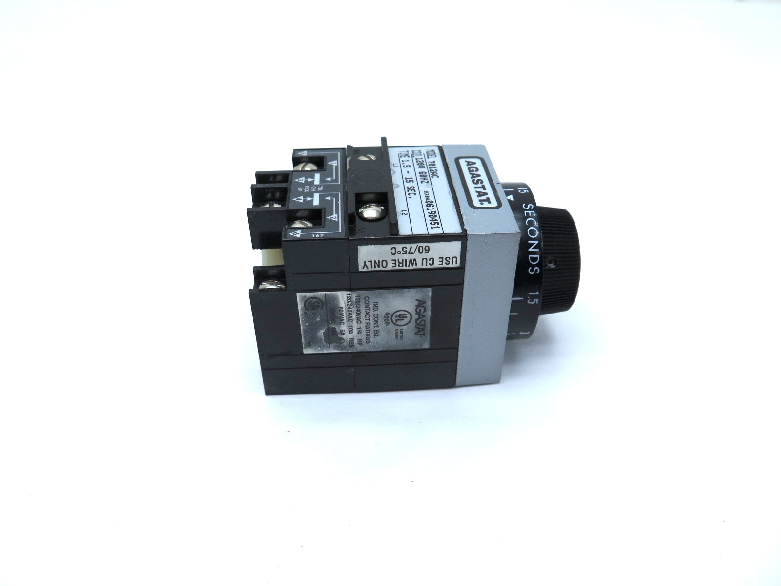 Agastat 7012AC Time Delay Relay 120V 60Hz - Advance Operations