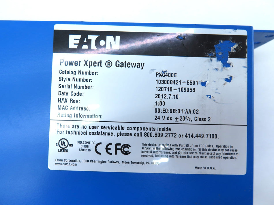 Eaton PXG400E Power Xpert Gateway Modem - Advance Operations
