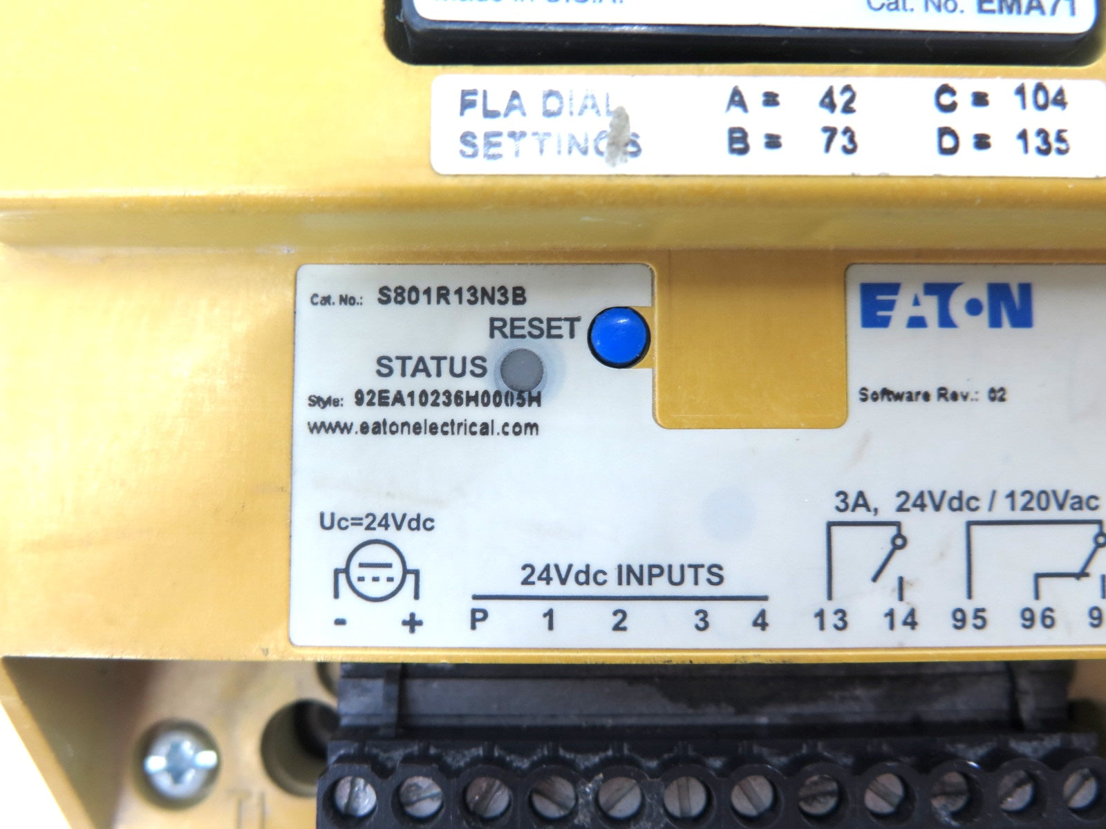 Eaton S801R13N3B EMA71 Controller Motor Soft Start & Fan Unit - Advance Operations
