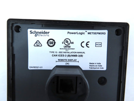 Schneider METSEPM5RD PowerLogic HMI Meter Display - Advance Operations