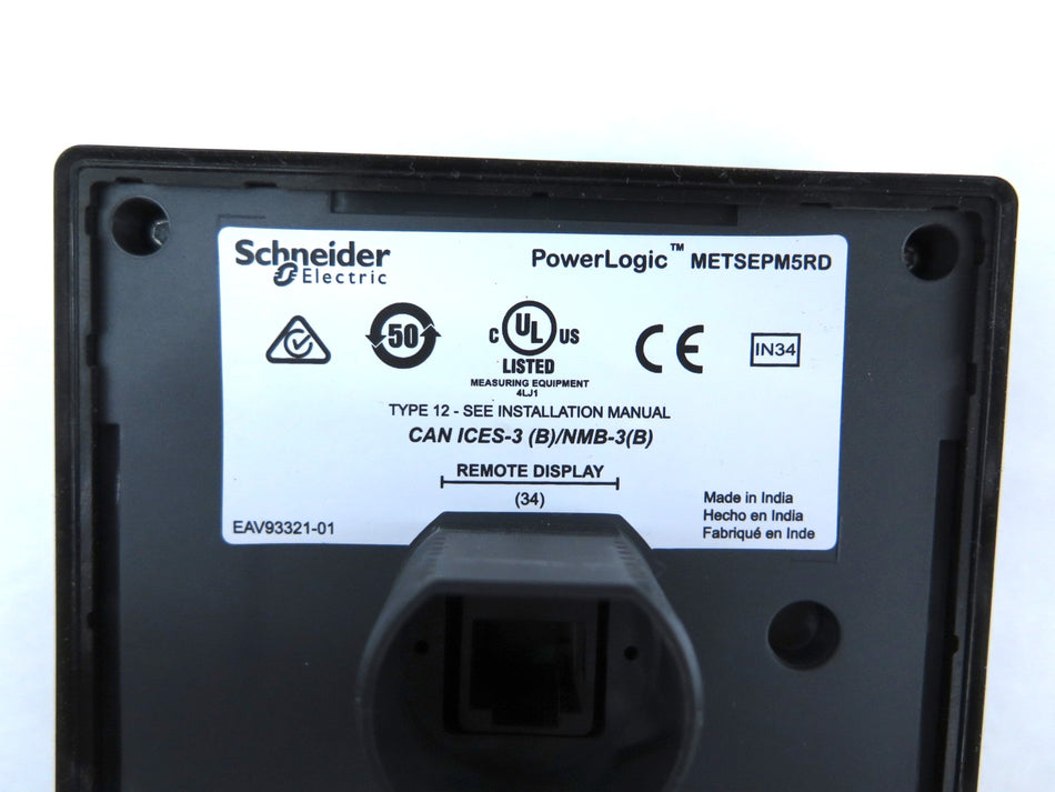 Schneider METSEPM5RD PowerLogic HMI Meter Display - Advance Operations