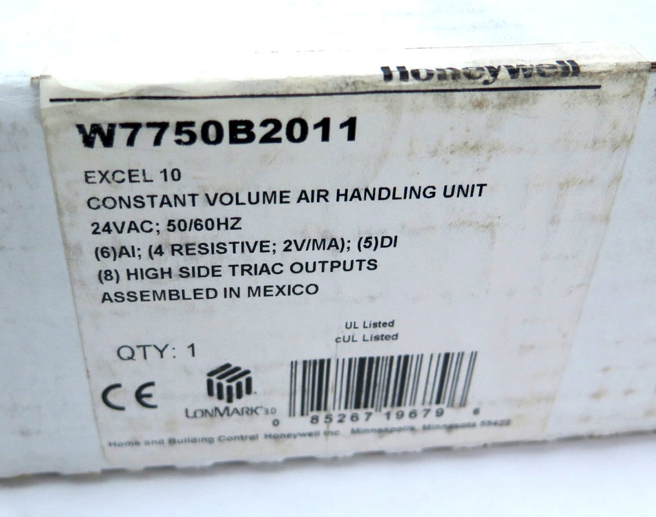 Honeywell W7750B2011 Constant Volume Air Handling Unit Excel 10 - Advance Operations