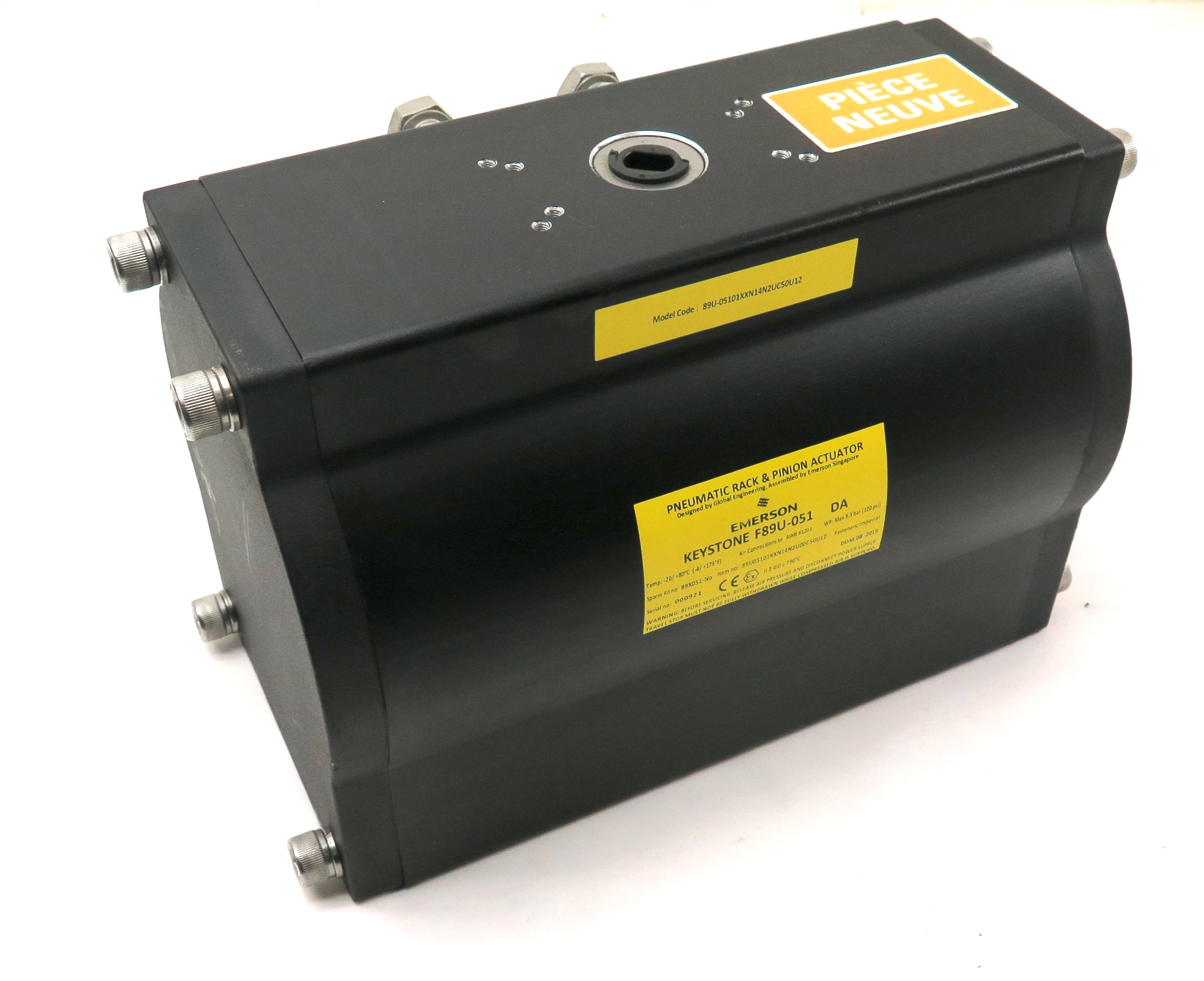 Keystone / Emerson F89U-051 Pneumatic Rack & Pinion Actuator - Advance Operations