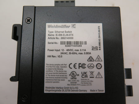 Weidmuller IE-SW-EL08-8TX Ethernet Switch - Advance Operations