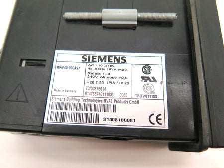 Siemens RWF40.000A97 Compact Universal Controller Unit - Advance Operations