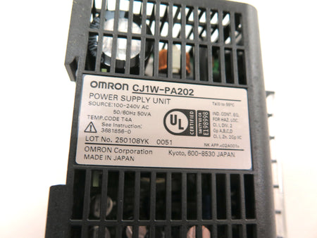 Omron CJ1W-PA202 Power Supply Unit - Advance Operations