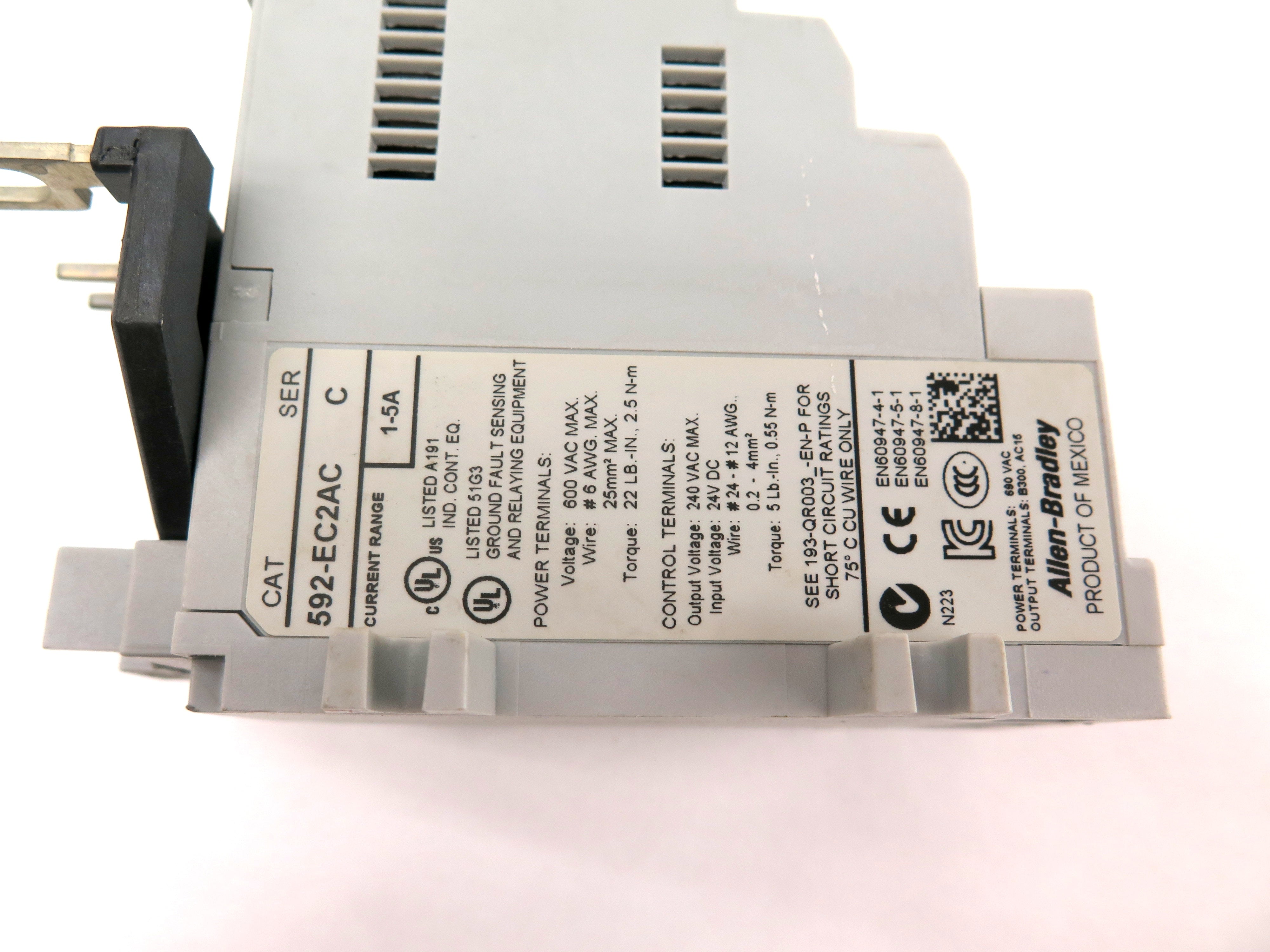 Allen-Bradley 592-EC2AC Ser.C Overload Relay Devicenet - Advance Operations