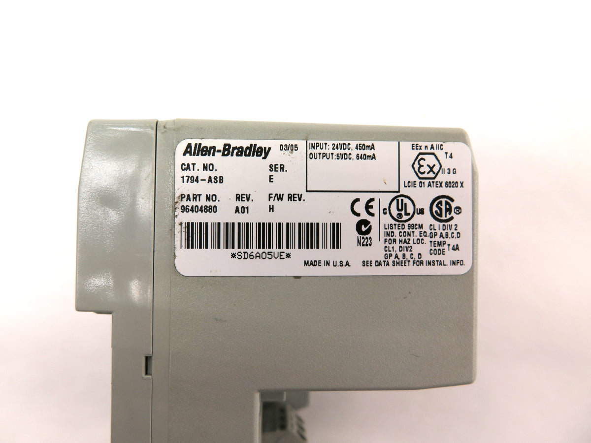 Allen-Bradley 1794-ASB Power Supply Rio Adapter - Advance Operations