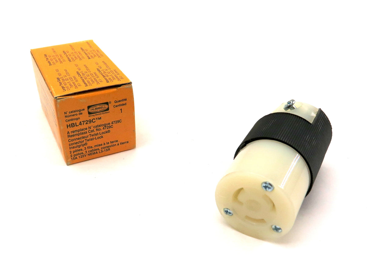 Hubbell HBL4729C Twist-Lock Connector 15A 125V NEW IN BOX - Advance Operations