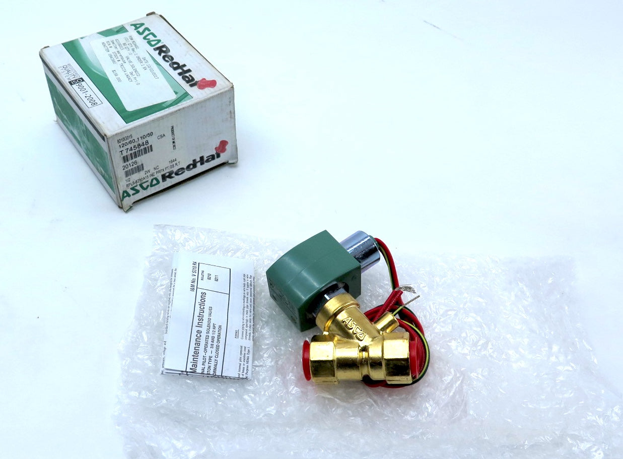 Asco 8210G015 Solenoid Valve 1/2" 120Vac Coil - Advance Operations