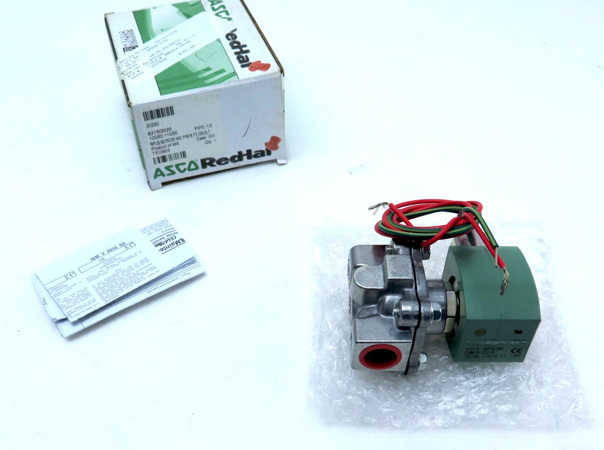 Asco 8215G020 Solenoid Valve 1/2" 2-Way 120Vac Coil - Advance Operations