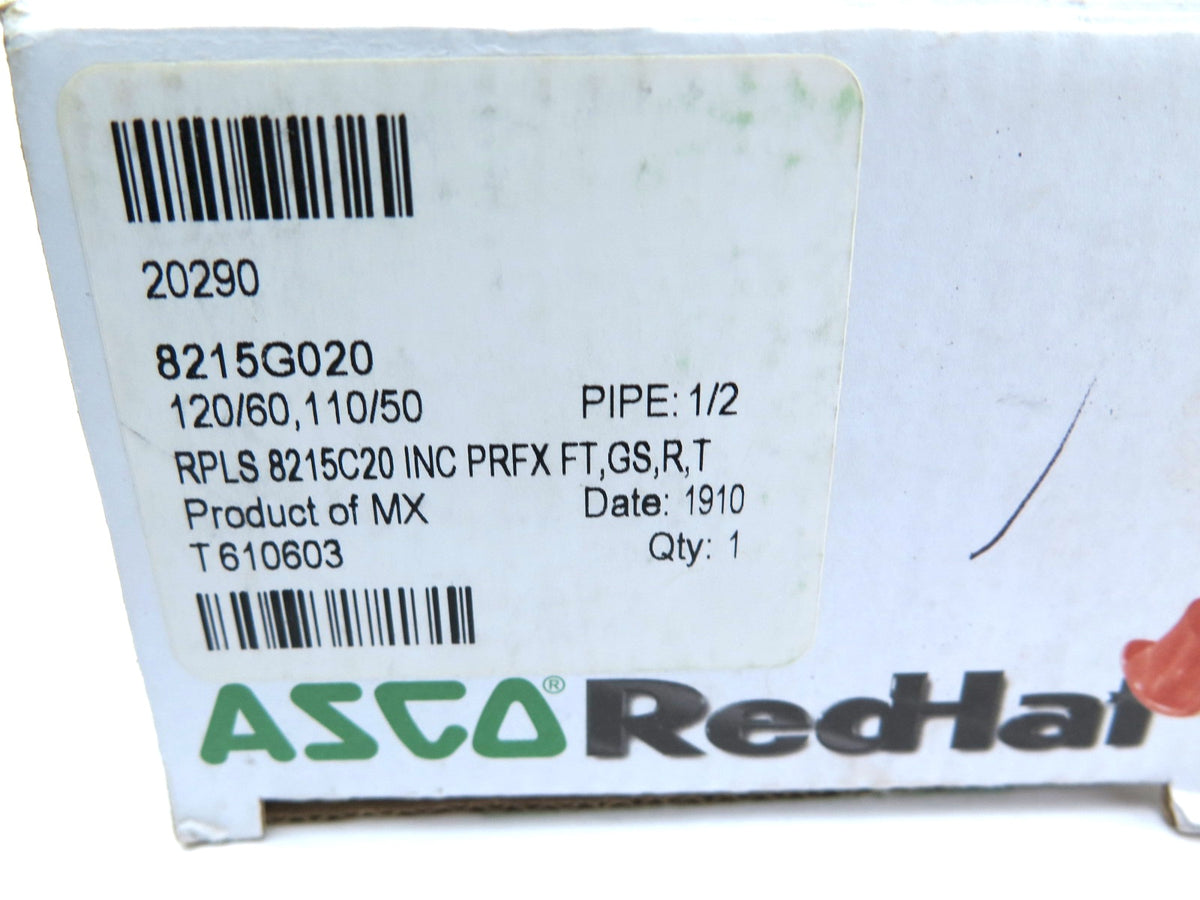 Asco 8215G020 Solenoid Valve 1/2" 2-Way 120Vac Coil - Advance Operations