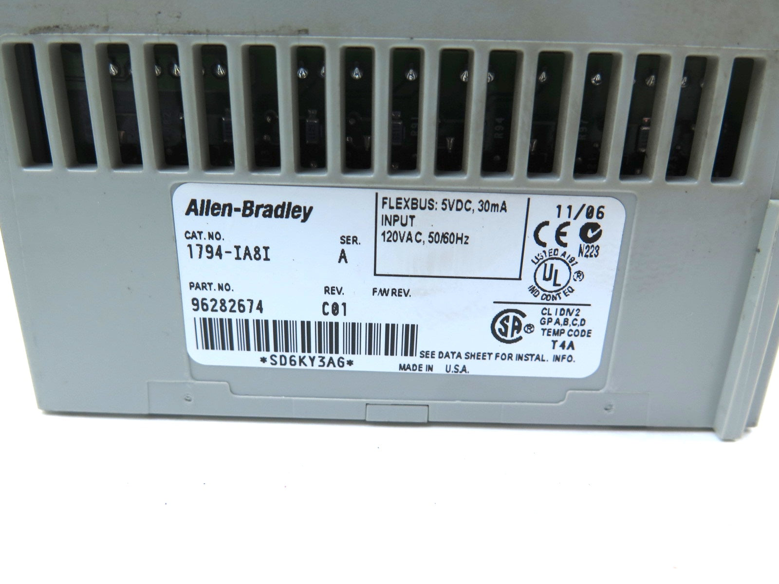 Allen-Bradley 1794-IA8I Flex I/O Isolated Input Module & 1794-TBN Base - Advance Operations