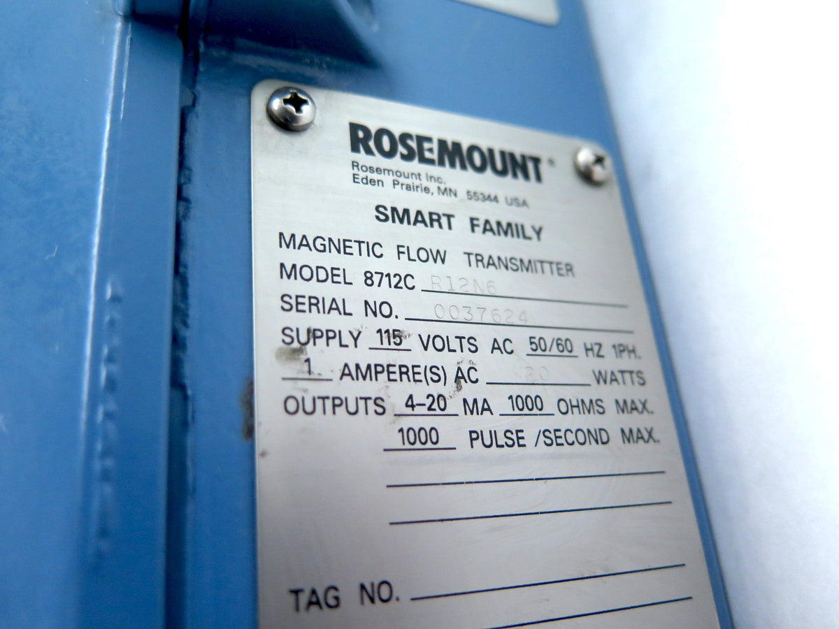 Rosemount 8712CR12N6 Smart Family Magnetic Flowmeter Transmitter 120Vac - Advance Operations