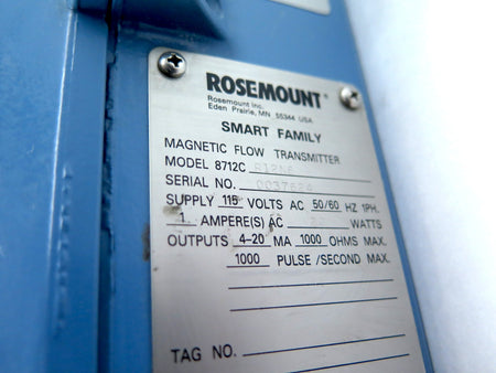 Rosemount 8712CR12N6 Smart Family Magnetic Flowmeter Transmitter 120Vac - Advance Operations