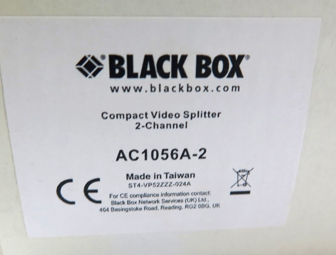 Black Box AC1056A-2 Compact Video Splitter 2-Channel - Advance Operations