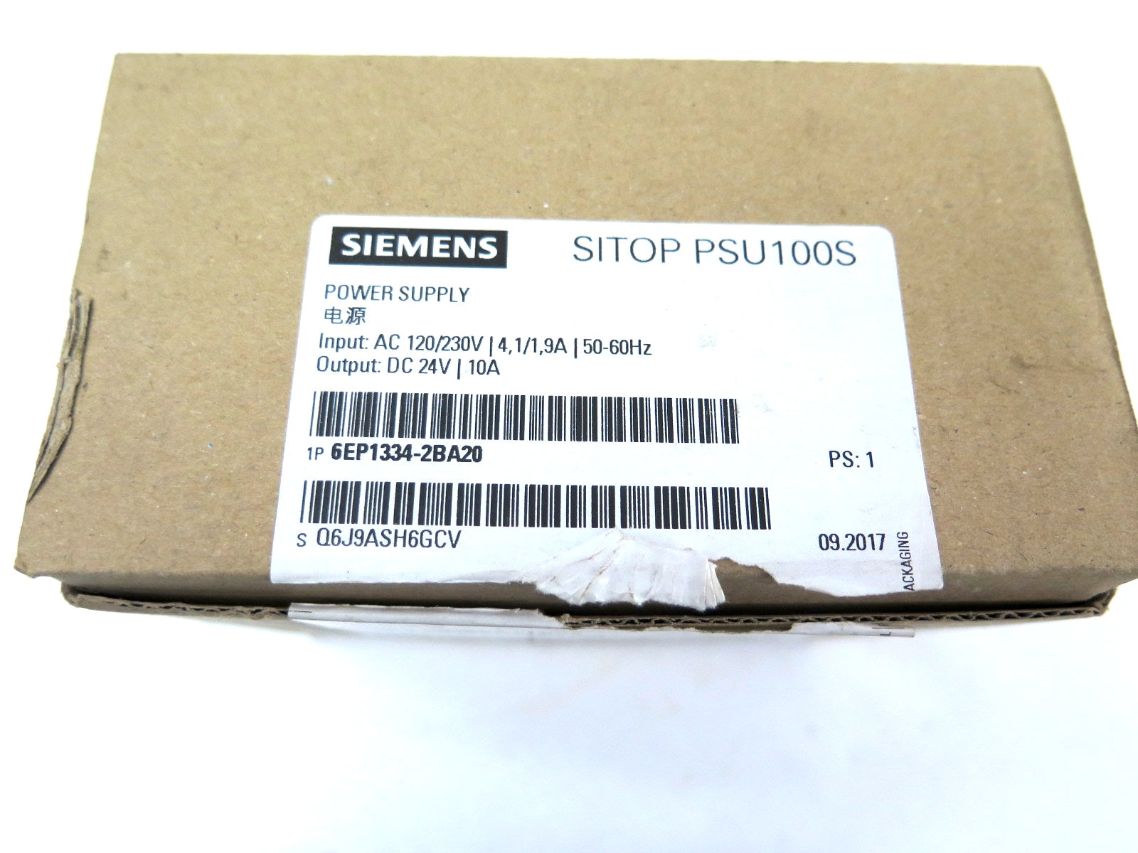 Siemens 6EP1334-2BA20 Power Supply Input 120V-230Vac Output 24Vdc - Advance Operations