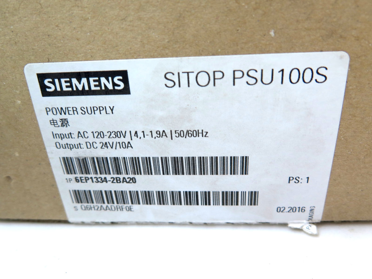 Siemens 6EP1333-3BA10 Power Supply 120-230Vac Input 24Vdc Output - Advance Operations