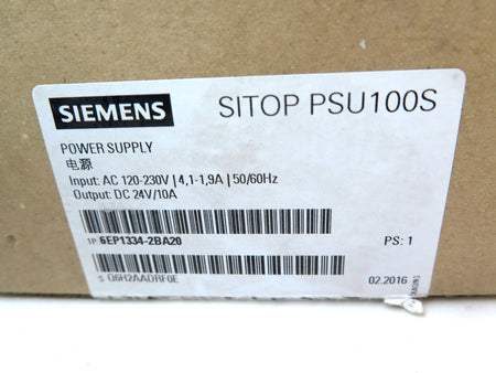 Siemens 6EP1333-3BA10 Power Supply 120-230Vac Input 24Vdc Output - Advance Operations