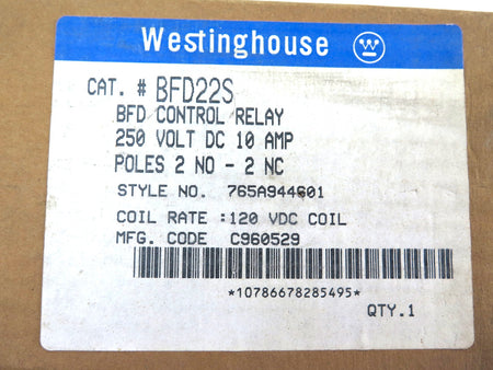 Westinghouse BFD22S Control Relay 120V Coil - Advance Operations